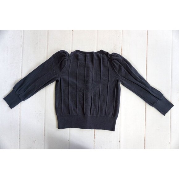 Crewcuts Girls Navy Embroidered Cherry Cardigan Sweater - Size S (6-7) - Picture 4 of 4